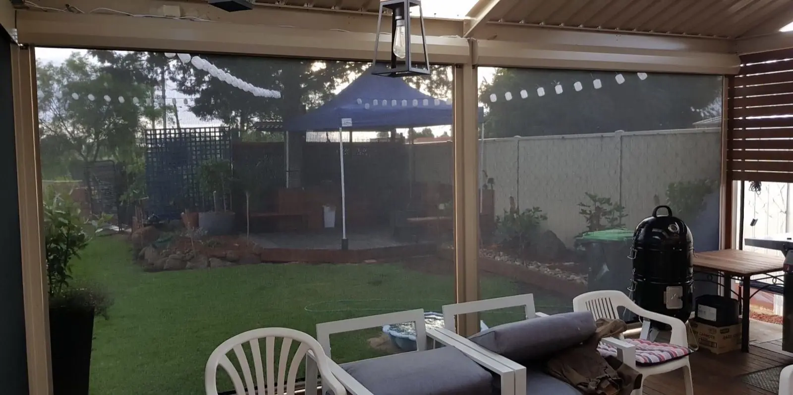 Outdoor blind patio installation installation by SupaScreens.