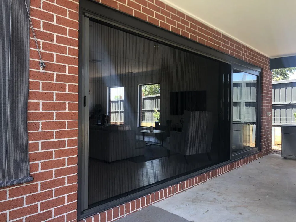 Retractable door screen patio installation by SupaScreens.
